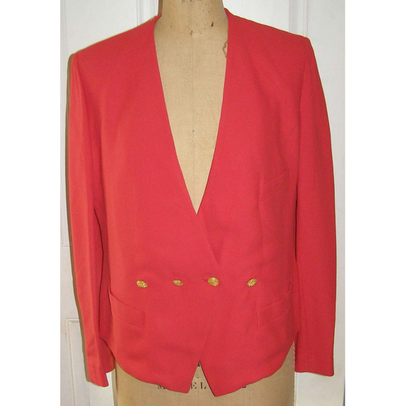 Vintage Sonia Rykiel red blazer size 40 US 8-10 - Picture 3 of 8